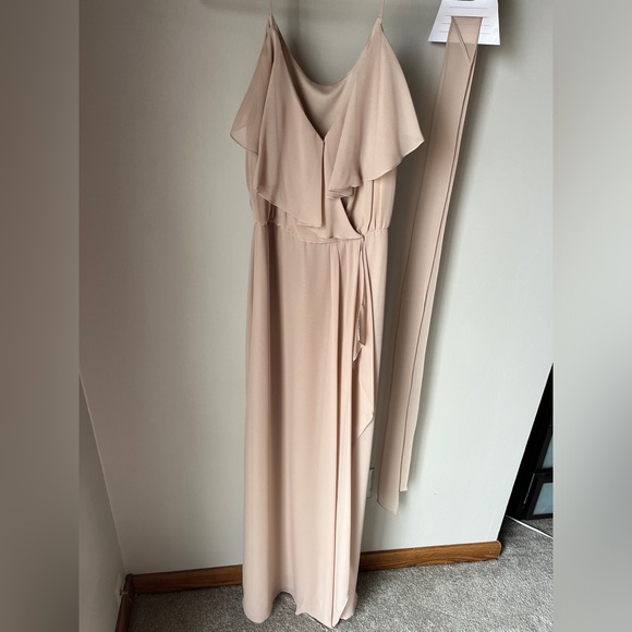 Nouvelle Amsale Bridesmaid Dress Drew | S | Latte | Worn Once Great Condition - Picture 6 of 11